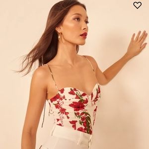 Reformation Liza Tank Top Georgette Floral size 2
